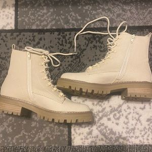 COPY - Cream Combat Boots